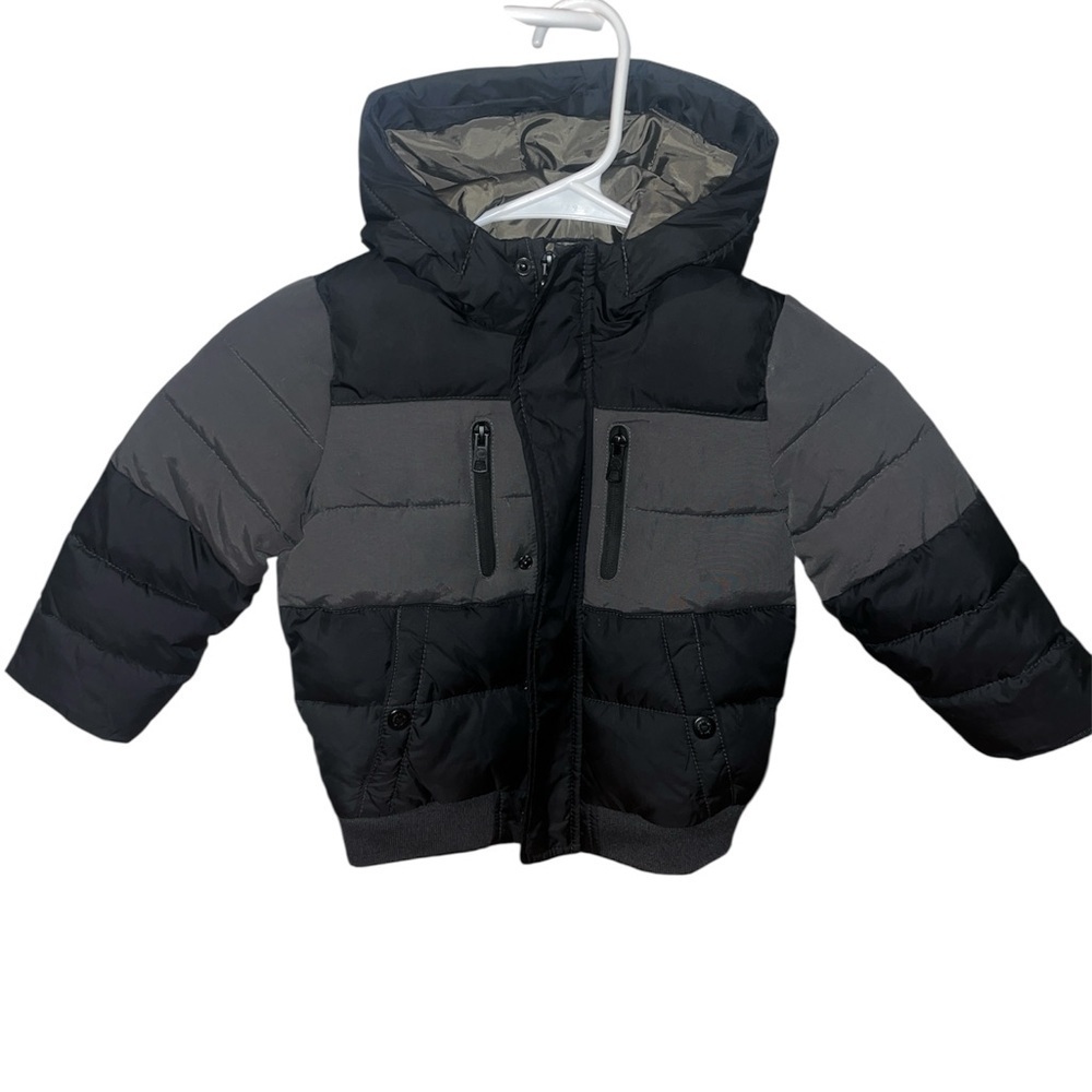 Zara Kids Black and Gray Puffer Jacket
